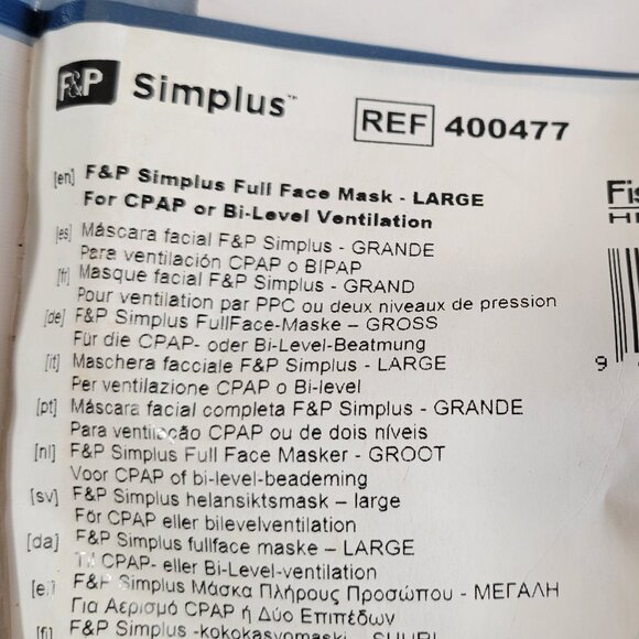 F&P Simplus Full Face Mask Head Gear Size Large - Picture 3 of 3